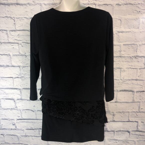 NWT Black Ruffle Blouse - Picture 5 of 7